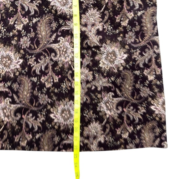 Ann Taylor Paisley Pencil Skirt - Black and Cream - Picture 4 of 6